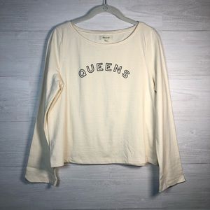 Madewell Queens graphic long sleeve top